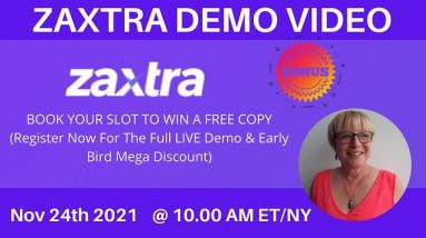 Zaxtra Demo - All-in-One Digital Marketplace Builder Cart Open Nov 24th, 2021 11:00 AM ET/NY