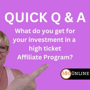 A Quick Q and A - What do you get for your investment in a high ticket affiliate marketing program?