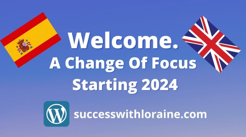 Welcome. A Change Of Focus Starting 2024